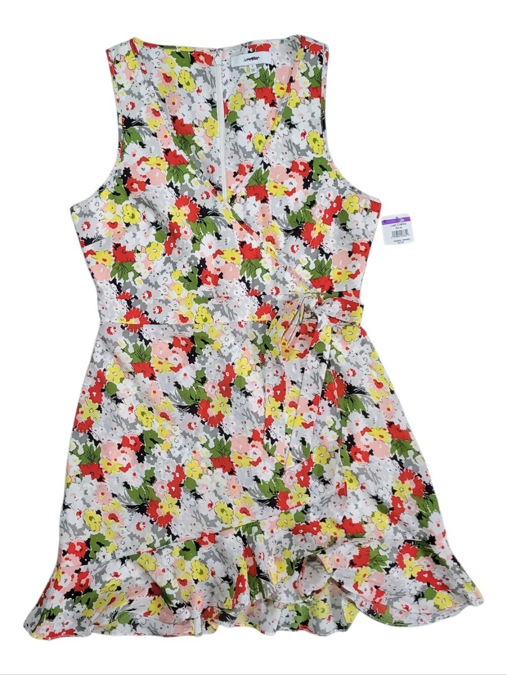 ❤️B2G1 New Likely Vera Sleeveless Faux Wrap Ruffle Floral Mini Dress 6